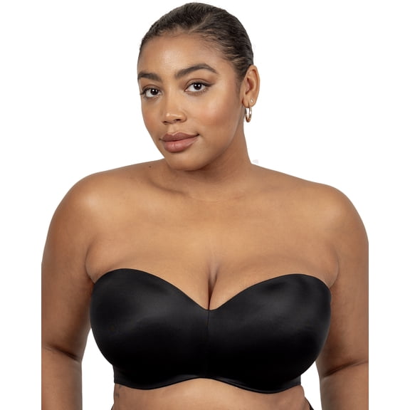 Curvy Couture Women's Plus Size Smooth Strapless Multi-Way Bra