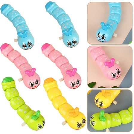 ULTNICE 6pcs Wind Up Caterpillar For Clockwork Educational For Cognitive Development Safe And Engaging