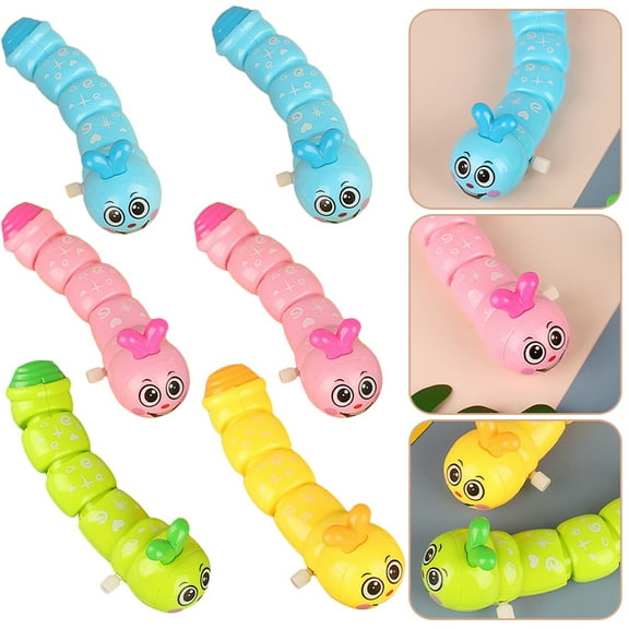 ULTNICE 6pcs Wind Up Caterpillar For Clockwork Educational For Cognitive Development Safe And Engaging