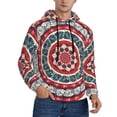 thumbnail image 2 of Fotbe Men's Hoodie with Round Design Pattern - Kangaroo Pocket Pullover Hooded Sweatshirt, Perfect for Daily Wear, Travel, and Home-Small, 2 of 7