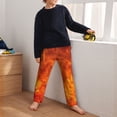 thumbnail image 5 of Bixox Tennis Ball In Fire Print Boys Pajama Pants Sleep Pants Soft Elastic Waist Kids Pajama Bottoms Lounge Pants with 2 Pockets, 5 of 6