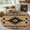 Brown, variant on Blue Southwest Round Area Rug 7 FT,Non Slip Living Room Area Carpet,Farmhouse Boho Aztec Abstract Geometric Washable Soft Circular Rug Non-Shedding Floor Carpet for Bedside Office Play Room Classroom