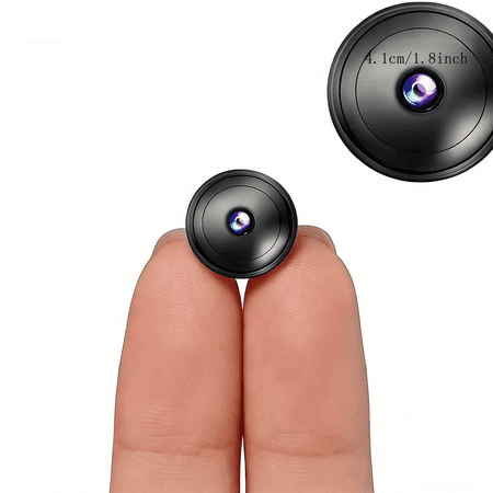 4K Ultra Wide Angle Mini Portable Security Camera, Long Battery Life Discreet Wireless Video Cam, One-Click Recording Surveillance Recorder with No-Glow Night Vision for Car Travel Apartment Outdoor