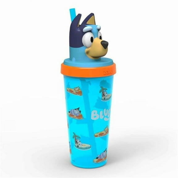 Bluey 874986 18 oz Bluey Super Sipper Tumbler, Blue & Red