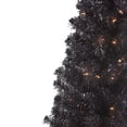 thumbnail image 5 of Northlight Pre-Lit Slim Artificial Tinsel Halloween Tree - 4' - Black - Clear Lights, 5 of 6