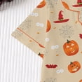 thumbnail image 5 of MVRLSH Womens Pajama Sets for Women 2 Piece Halloween Print Button Waist Short Sleeve Top And Shorts wear Sleepwear Soft Sleepwear Lounge Set Brown - M, 5 of 7