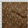 thumbnail image 4 of oneOone Cotton Poplin Carmine Red Fabric Tropical & Bird Diy Clothing Quilting Fabric Print Fabric By Yard 42 Inch Wide, 4 of 5