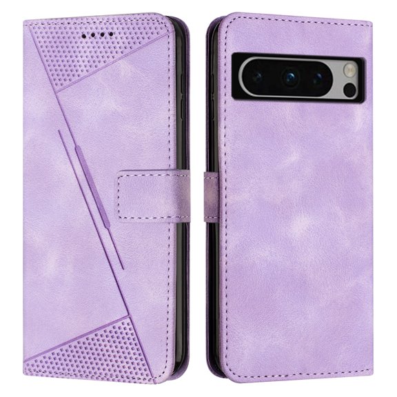 Allytech Wallet Case for Google Pixel 8 Pro, Premium PU Leather Flip Cover Stand Protective Hand Wrist Magnetic Closure Cards Holder Phone Case for Google Pixel 8 Pro 6.7" - Purple