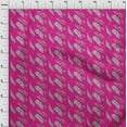 thumbnail image 3 of oneOone Cotton Poplin Fuschia Pink Fabric Feather Feather Craft Projects Decor Fabric Printed By The Yard 56 Inch Wide, 3 of 4