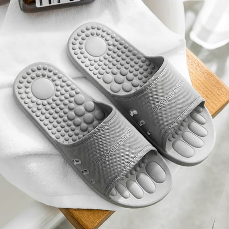 

PEASKJP Mens Flip Flops Men Flat Soft Bottom Beach Flip Flops Cozy Arch Support Sandals Indoor and Outdoor Mens Slip on Slippers PVC 10.5