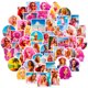 thumbnail image 1 of Paquete de pegatinas Barbie Anime, vinilo impermeable, color rosa, 50 unidades, 1 of 3