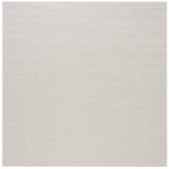 SAFAVIEH Sisal All-Weather Ophelia Solid Indoor/Outdoor Area Rug, Ivory, 6'7" x 6'7" Square