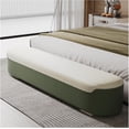 thumbnail image 4 of End of Bed Bench, Modern Upholstered Entry Bench, Leather Bedside Bench, Storage Bench, Bedroom Footstool (C, 150 * 40 * 45cm), 4 of 6