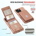 thumbnail image 3 of Dteck for iPhone 16 Pro Max Wallet Case with Privacy Screen Protector, Compatible with MagSafe, RFID Blocking Credit Slots Kickstand Shockproof Detachable Magnetic Phone Cover for Women Men,Rosegold, 3 of 8