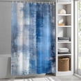 thumbnail image 3 of Blue Abstract Art Fabric Shower Curtain Modern Paint Washable Shower Curtains for Bathroom, Waterproof Bath Curtain with Hooks Home Decor 72x84in, 3 of 8