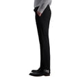 thumbnail image 3 of Haggar Men's Dress Pant Straight Fit Stretch Trousers Super Flex Waistband, Black, 3 of 5