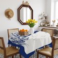 thumbnail image 3 of Lighthouse Table Cloth Waterproof Tablecloths, Ocean Seagull Vintage Navy Blue Coastal Boat Tablecloth Dining Table Cover for Kitchen Party Tabletop Outdoor, Square Tablecloth 60x60 Inch, 3 of 9