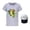 Grey379, variant on Boys Number Day Outfit Sets Cute O-Neck Short Sleeve Digital Print T Shirt And Matching Hats For Kids Stylish Child Clothes Sets