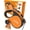 Deluxe Orange, variant on General Retractable Dog Leash 2.0 | 16' Heavy Duty Reflective Nylon Tape Lead for Pets up to 0-50 lbs. Tangle Free Design W/One Touch Quick-Lock Braking System & Anti-Slip Handle (Green/Lite)