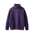 thumbnail image 4 of Staki Sweater Autumn And Winter Boys Cotton Sweaters Long Sleeve Pullover Knit Sweater(Purple,7-8 Years), 4 of 5