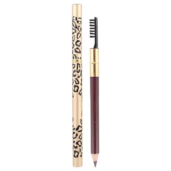 Micro Brow Pencil, Eyebrow Pen, Precise Eye Brow Makeup Pen, Double Headed Leopard Print Eyebrow Pencil Can Be Easily And Effortlessly Molded With Just One