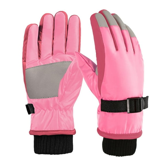 Honeeladyy Winter Kids Waterproof Gloves,Toddler Girls Boys Snow Gloves Kids Ski Winter Gloves Waterproof Windproof Children Warm Gloves 3-10Years