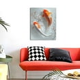 thumbnail image 4 of Sikiie Koi Fish Water Print Canvas Decorative Hanging Painting, Anti-shrinkage Hanging Frame, Suitable for Home, Office Wall Decorations, 4 of 6