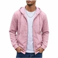 thumbnail image 2 of Bxsruta Mens Zip Up Hoodie Quilted Long Sleeve Casual Sweatshirt Jacket with Drawstring, 2 of 6