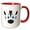 Red/White, variant on 3drose, Cute Baby Zebra Cartoon, 15oz Two-tone Red Mug