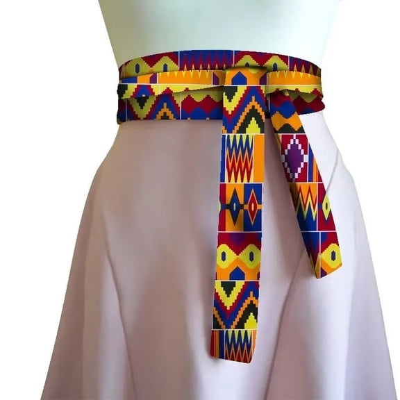 XIAOHUAGUA African Print Belt for Women Ankara Tradition Waist Belts One Size