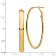 thumbnail image 7 of 14K Yellow Gold High Polished 5mm Omega Back Oval Hoop Earrings, 7 of 7