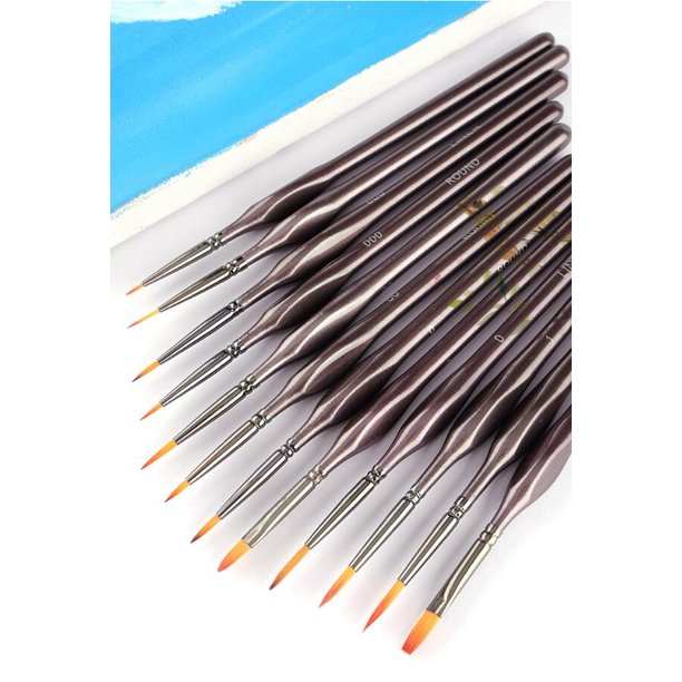 12pcs Micro Detail Paint Brush Small Miniature Fine Paint Brushes for Acrylic Painting