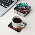 thumbnail image 4 of BaHomeck Drink Coasters Set Of 6 With Holder Colorful Fish Swimming In The Ocean Water Absorbent Ceramic Coasters Tabletop Protection,Suitable For Various Cup,Home Decor, 4 of 4