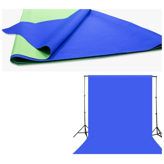 MLINS Two-sided Color Photo Background Cloth Photography Backdrop 2 x 1m (Green and Blue)