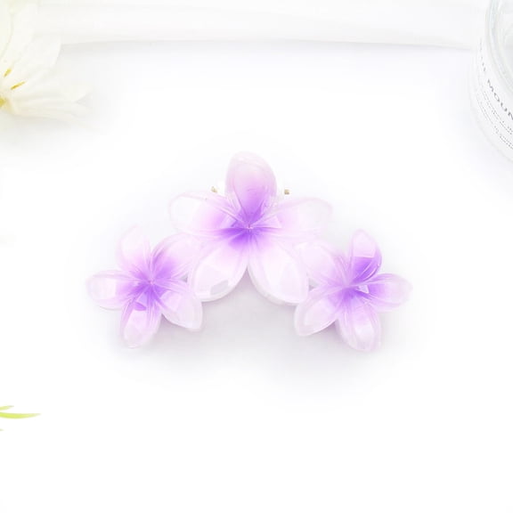 4 pc Flower Plastic Claw Hair Clips Hair Accessories for Women & Girls Plum 107.5x65x61mm