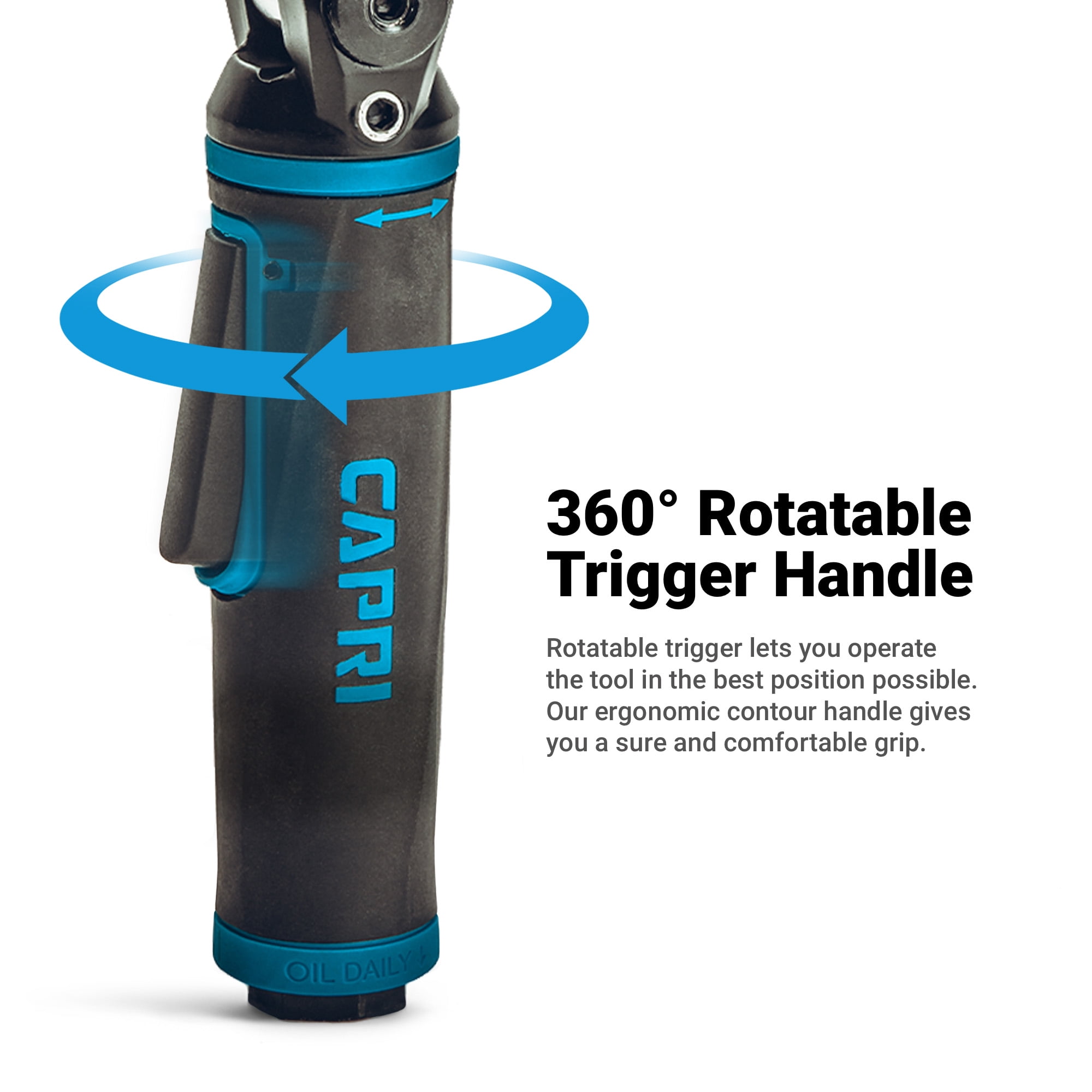 Capri Tools 3/4 in. Flex-Head Air Angle Impact Wrench, 738 ft. lbs.