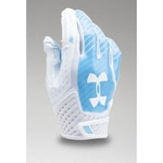 Under Armour Men's UA Spotlight Receiver Gloves 1290814-104 White/Light Blue Size Medium