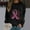 Black, variant on CLOISE Cancer Sweatshirt Women Breast Cancer Awareness Sweatshirt Butterfly Ribbon Pink Crew Neck Long Sleeve Shirts Cancer Fight Blouses Comfy Pullover Tops in October Clothes Black XL