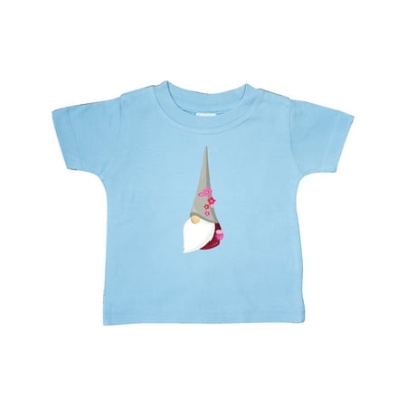 

Inktastic Cute Gnome Gnome With Flowers Gnome With Hat Gift Baby Girl T-Shirt