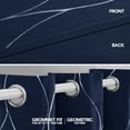thumbnail image 6 of Deconovo Grommet Blackout Foil Wave Printed Room Darkening Curtains for Nursery 42W x 54L inch, 2 Panels, Navy Blue, 6 of 6