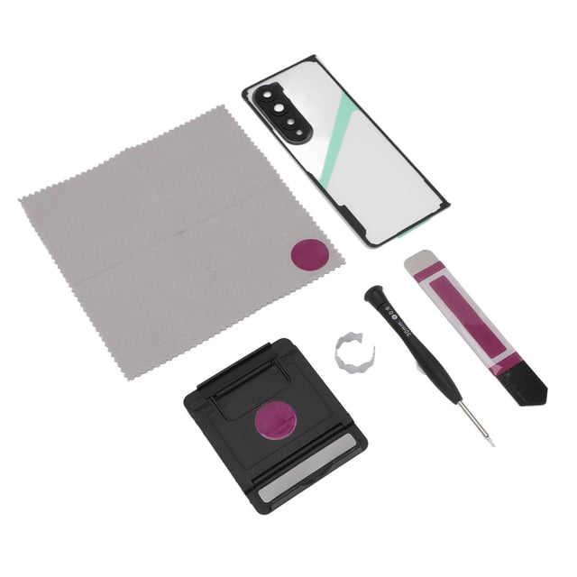 Back Glass Panel Case, Accurate Clear Phone Back Glass Cover Replacement Pre Installed Camera Lens Adhesive for Z Fold 4