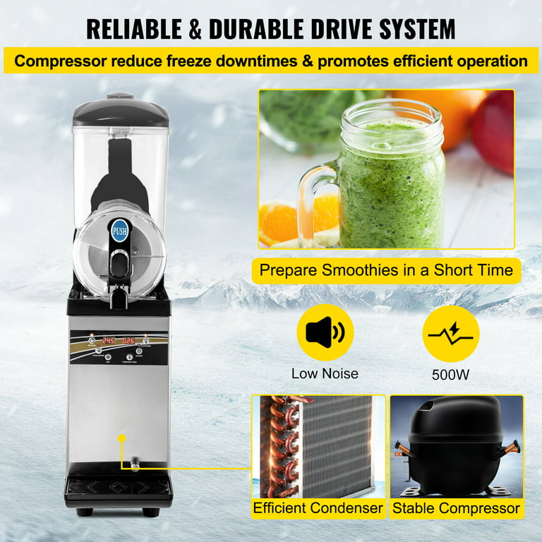 Smoothie Maker Margarita Slush Machine 110V 15L*2 Tank Frozen Drink