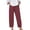 Wine, variant on jiaxiM Womens Dress Pants High Waist Palazzo Pants Drawstring Breathable Womens Trousers Womens Lounge Pants for Summer