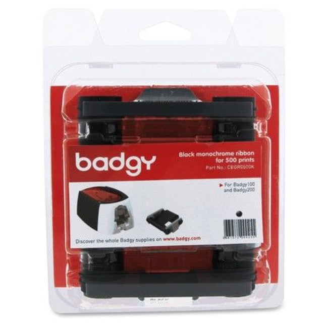 BADGY RIBBON MONOCROMATICO PARA 500 IMPRESIONES CBGR0500K BADGY CBGR0500K