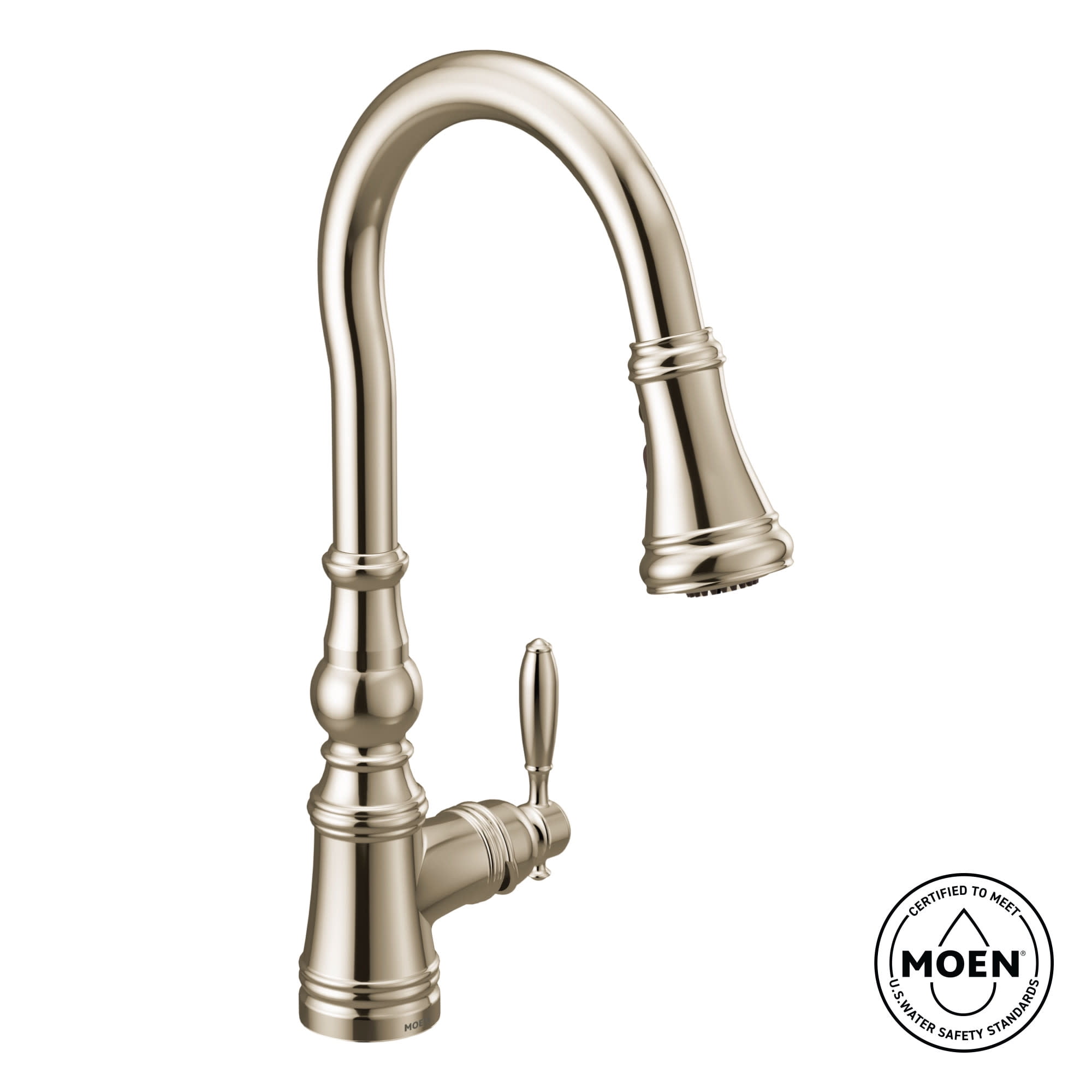 Moen S73004 Weymouth 1.5 GPM Single Hole Pull Down Kitchen Faucet - Chrome