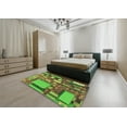 thumbnail image 4 of Ahgly Company Indoor Rectangle Patterned Green Novelty Area Rugs, 4' x 6', 4 of 6