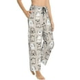 thumbnail image 2 of Uemuo Puppy Pattern Women's Wide Leg Palazzo Lounge Pants with Pockets Light Weight Loose Comfy Casual Pajama Pants-, 2 of 9