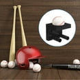 thumbnail image 4 of Uxcell 2 Pcs Baseball Bat Holder Softball Bat Holder Wall Mount by Wood Black, 4 of 6