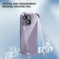 thumbnail image 4 of Shockproof Clear Designed for iPhone 13, [Camera & Screen Raised Edge Protection] [Air Guard Four Corner Bumper 15FT Drop Protection] [Not Yellowing] Soft Slim Silicone Case, Purple, 4 of 9