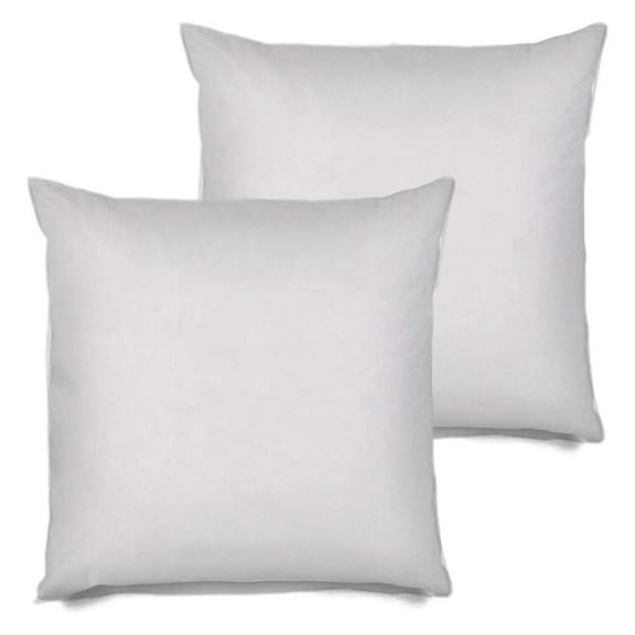 2 Pack Pillow Insert 28x28 Hypoallergenic Square Form Sham Stuffer Standard White Polyester Decorative Euro Throw Pillow Inserts for Sofa Bed - Made in USA (Set of 2) - Machine Washable and Dry